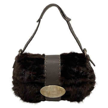 Fendi Selleria Dark Brown Fur Leather