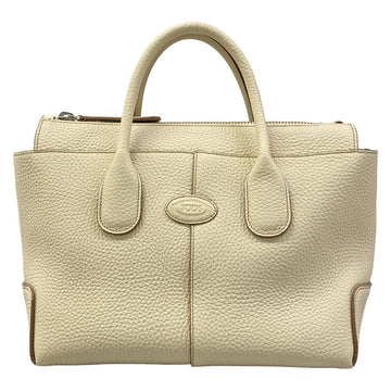 Tod's Di Bag Small Cream Leather Handbag