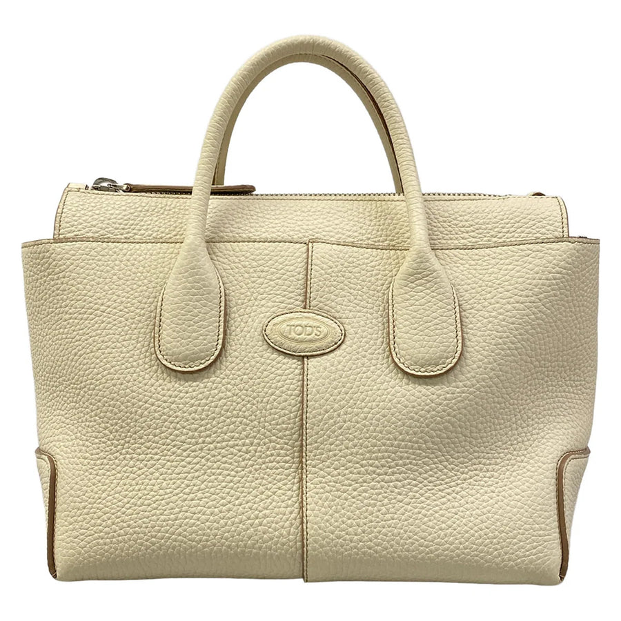 Tod's Di Bag Small Cream Leather Handbag