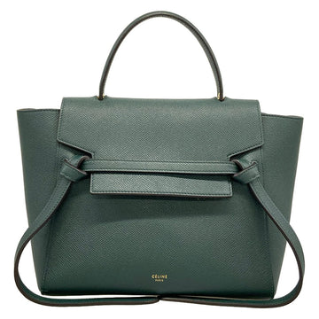Celine Belt Bag Micro Dark Green Leather