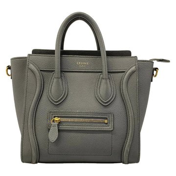 Celine Luggage Nano Shopper Gray Drummed