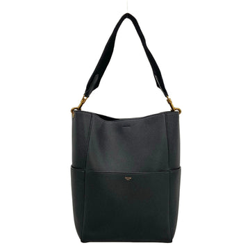 Celine Sangle Medium Black Soft Grained