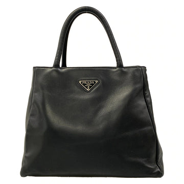 Prada Black Leather Tote Bag