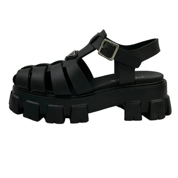 Prada Monolith Rubber Sandal Black