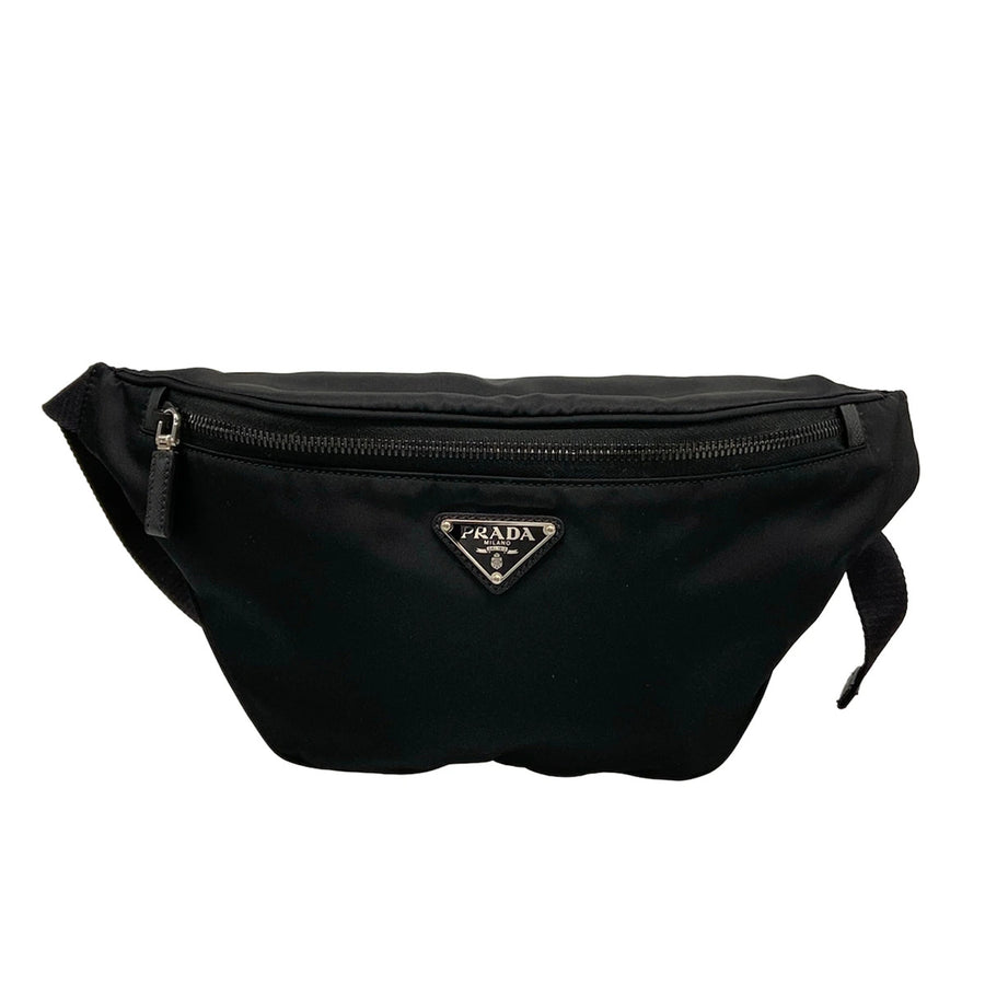 Prada Black Nylon Leather Bum Bag