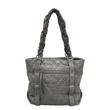 Chanel Matelasse Gray Vintage Calf