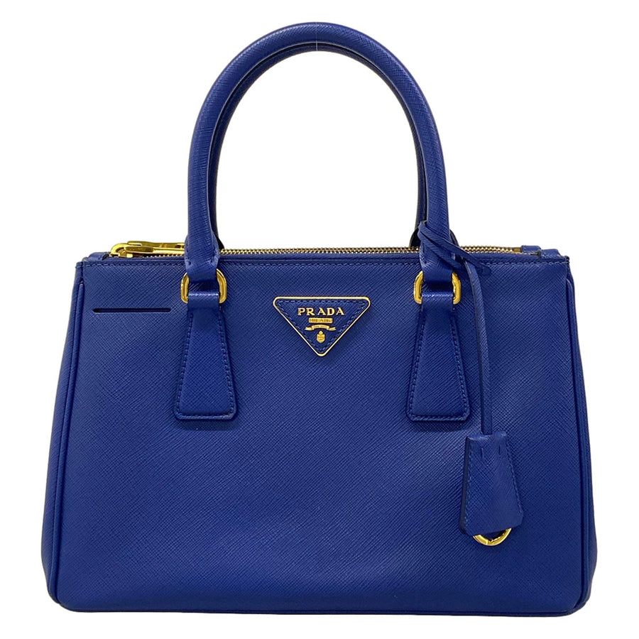 Prada Galleria Mini Bag Blue Saffiano