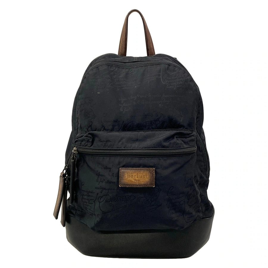 Berluti Black Nylon Leather Backpack