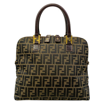Fendi Zucca Dark Brown Black Leather