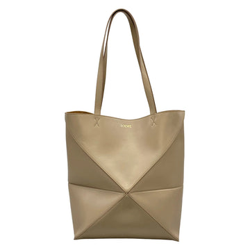Loewe Puzzle Fold Tote Medium Gray Beige