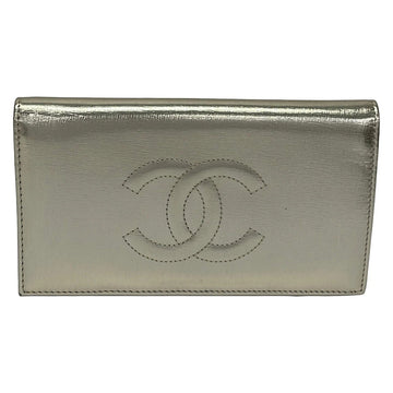 Chanel Gold Leather Long Wallet