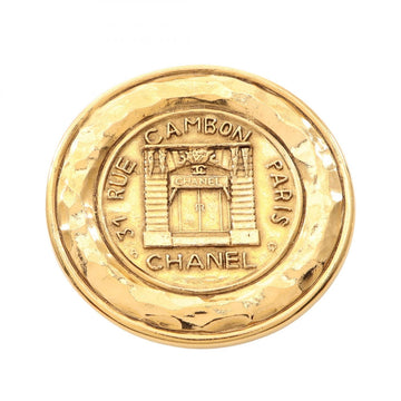 Chanel Cambon Circle Brooch Pins Gold