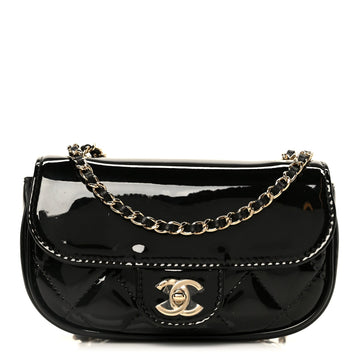 Chanel Patent Calfskin Quilted Mini Flap