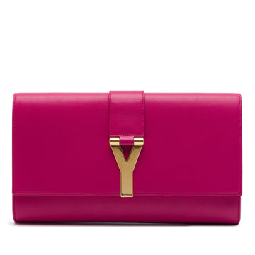 Saint Laurent Leather Chyc Ligne Clutch