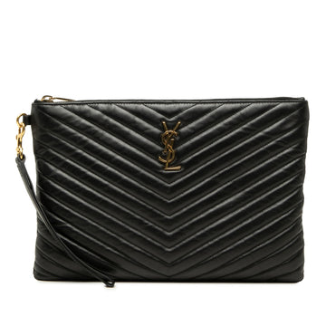 Saint Laurent Chevron Calfskin Tablet