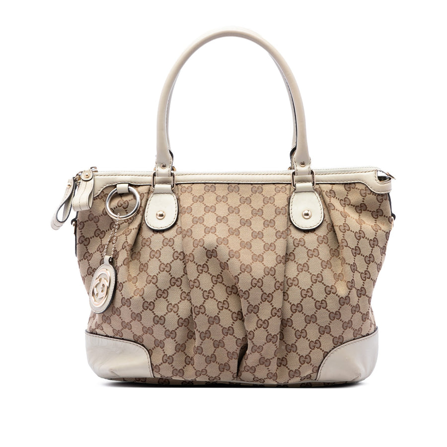 Gucci Gg Canvas Sukey Satchel Pre-Loved