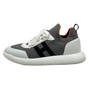 Hermes White Gray Multi Chemical Fiber