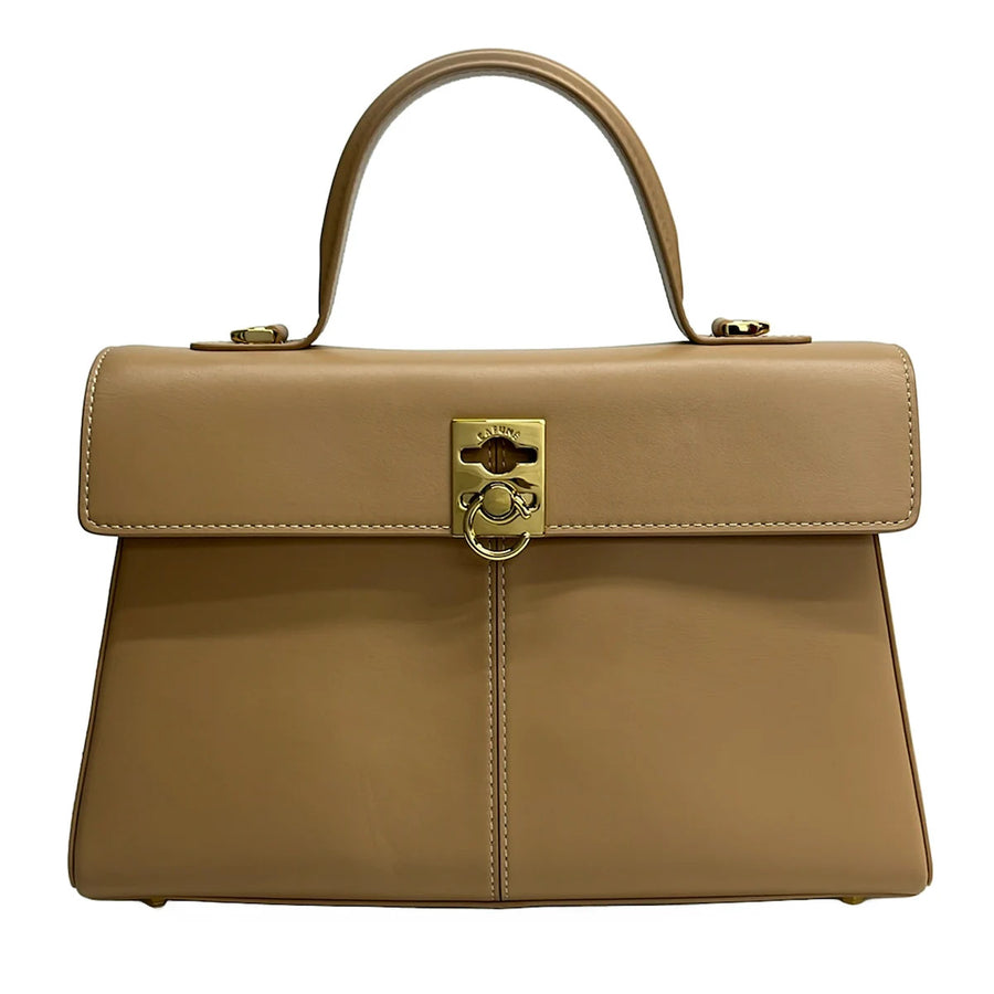 Cafune Stance Beige Leather Handbag