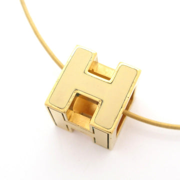 Hermes H-Cube Gold Hardware Necklace