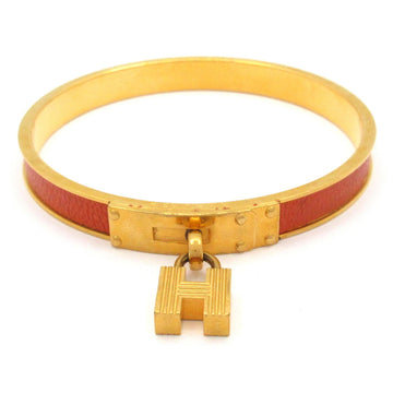 Hermes Kelly Orange Gold Hardware Bangle