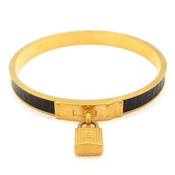 Hermes Kelly Bangle Gold Black Hardware