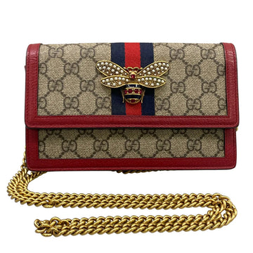 Gucci Queen Margaret Beige Red Pvc Other