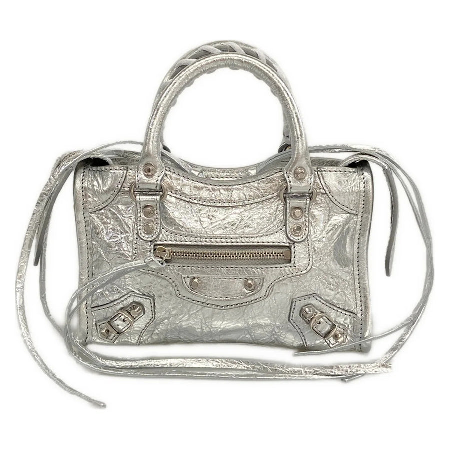 Balenciaga Le City Nano Silver Leather