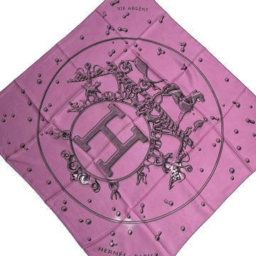 Hermes Carre 90 Pink Silk Scarf