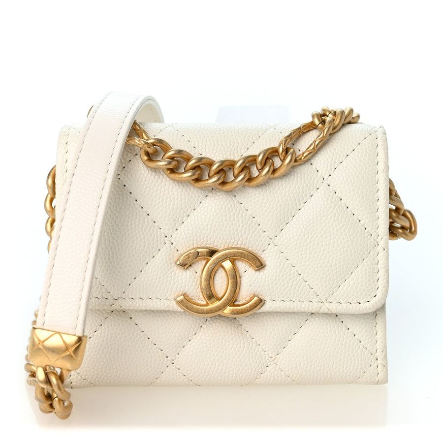 Chanel Caviar Quilted Bracelet On Chain