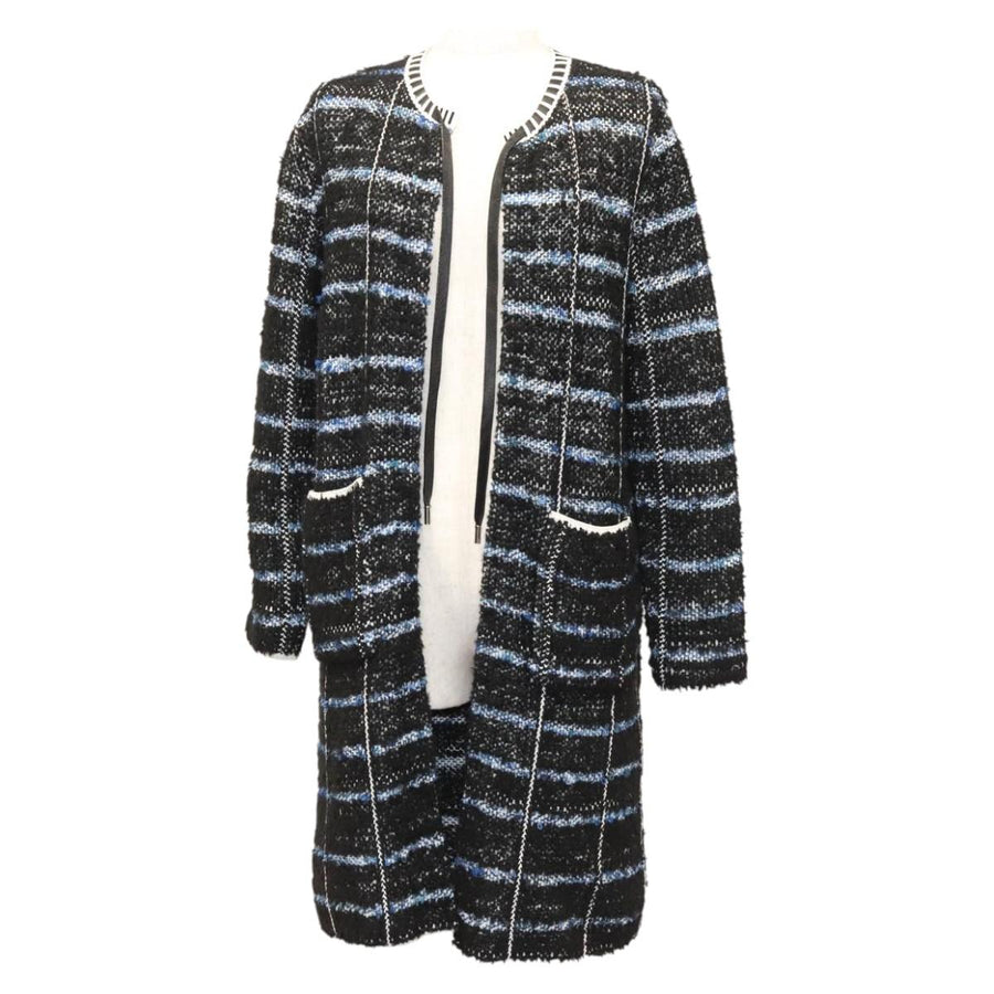 Louis Vuitton Long Coat Tweed M Black Lv