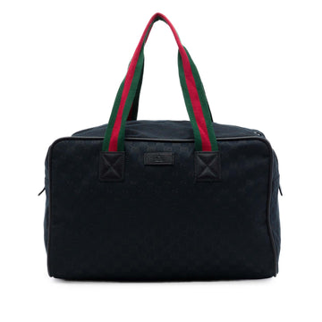 Gucci Gg Canvas Web Travel Bag Pre-Loved