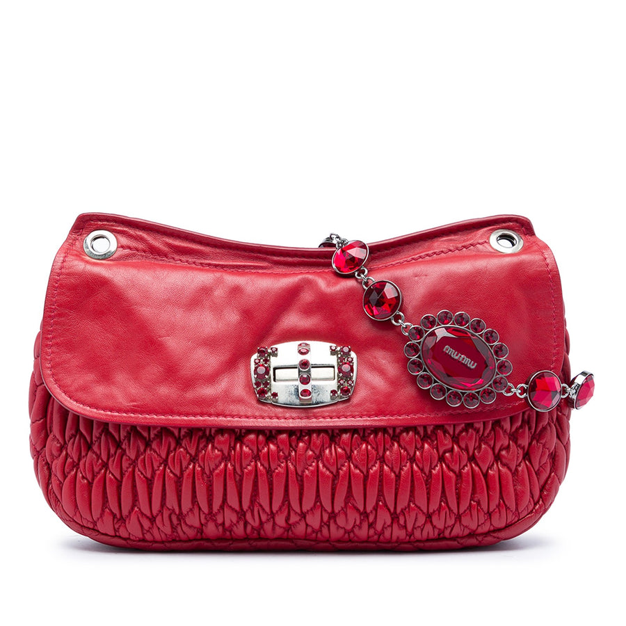 Miu Matelasse Nappa Crystal