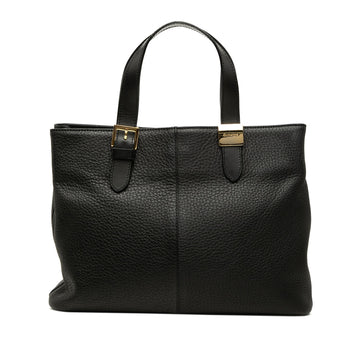 Burberry Leather Tote Pre-Loved Black