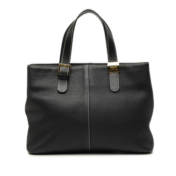 Burberry Leather Tote Pre-Loved Black