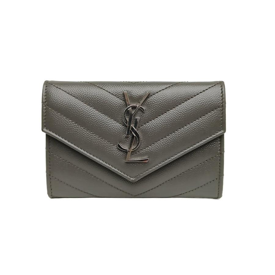 Saint Laurent Gray Grained Calfskin