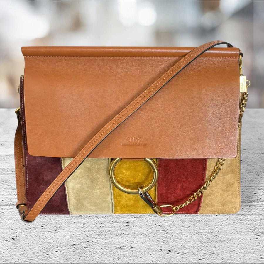 Chloé Chloe Calfskin Suede Patchwork