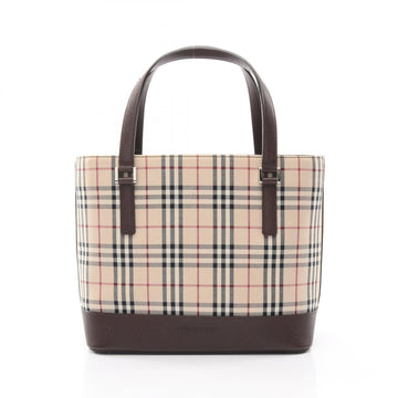 Burberry Nova Check Tote Handbag Canvas