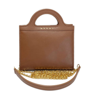 Marni Tropicalia Dark Brown Calf Leather