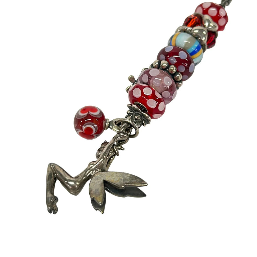 Trollbeads Silver Red Multi Color Stone