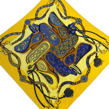 Hermes Caleprice Yellow Blue Multi Silk