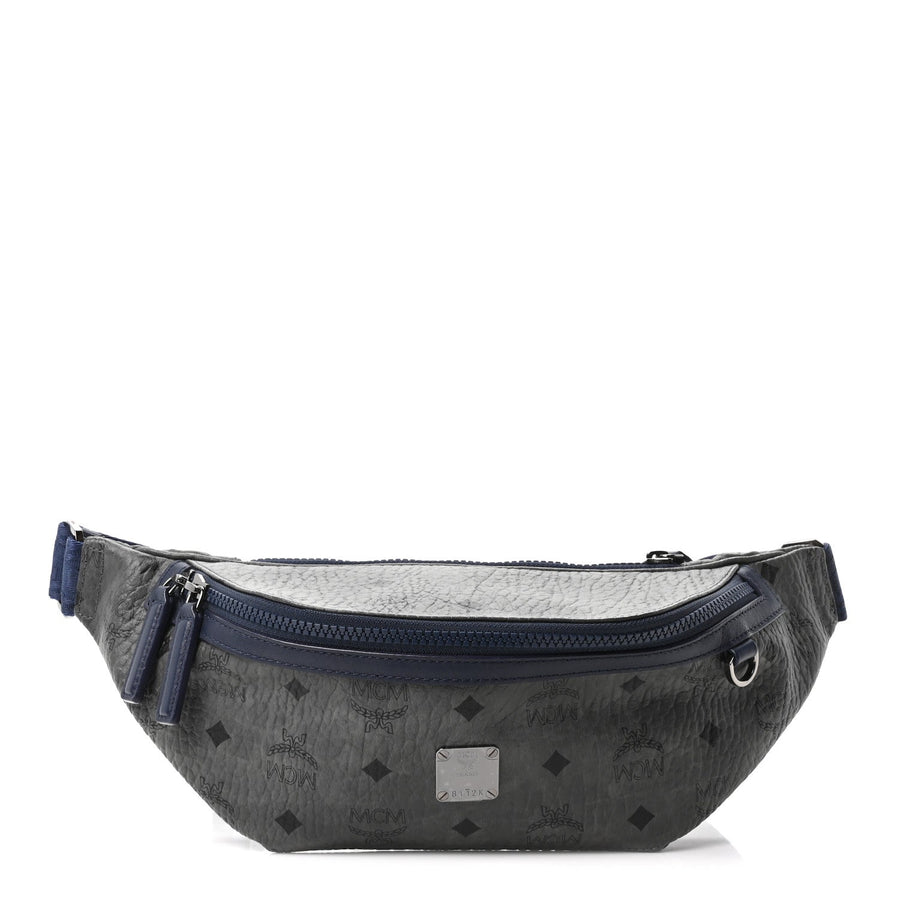 Mcm Visetos Medium Belt Bag Phantom Grey