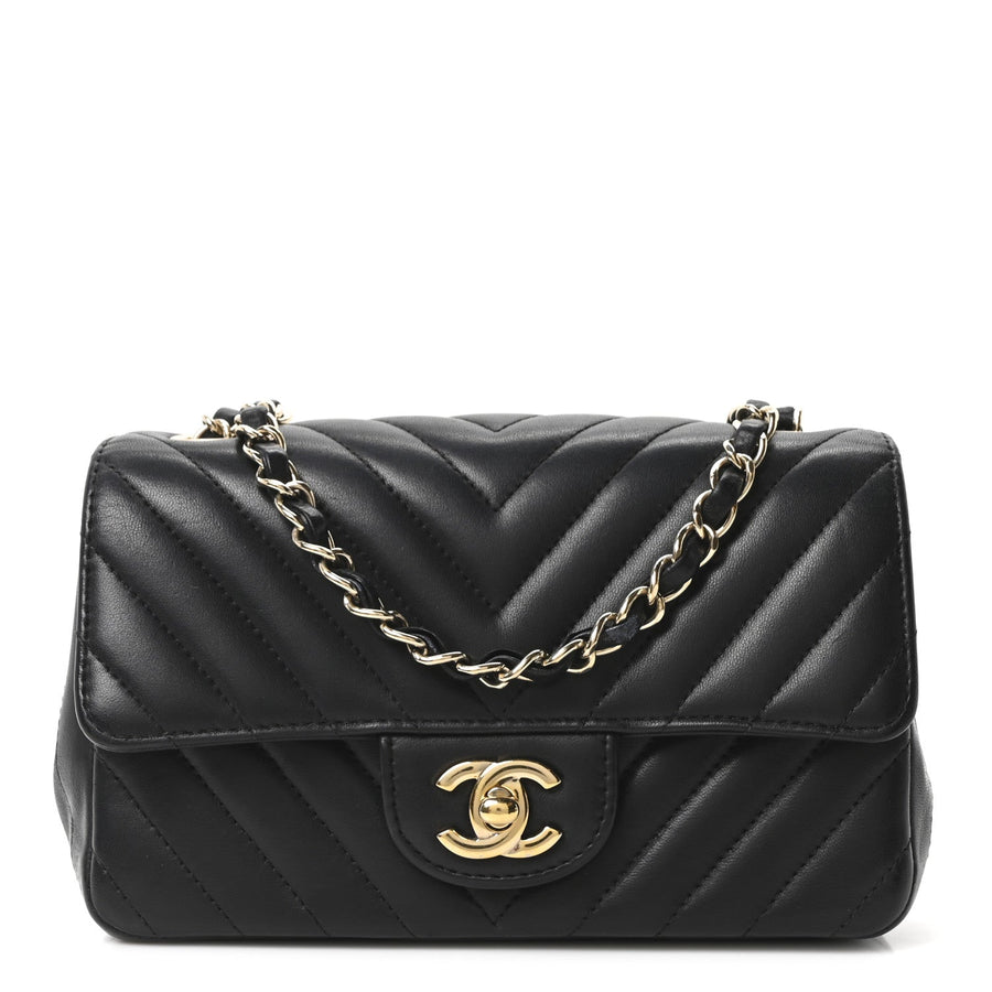 Chanel Lambskin Chevron Quilted Mini