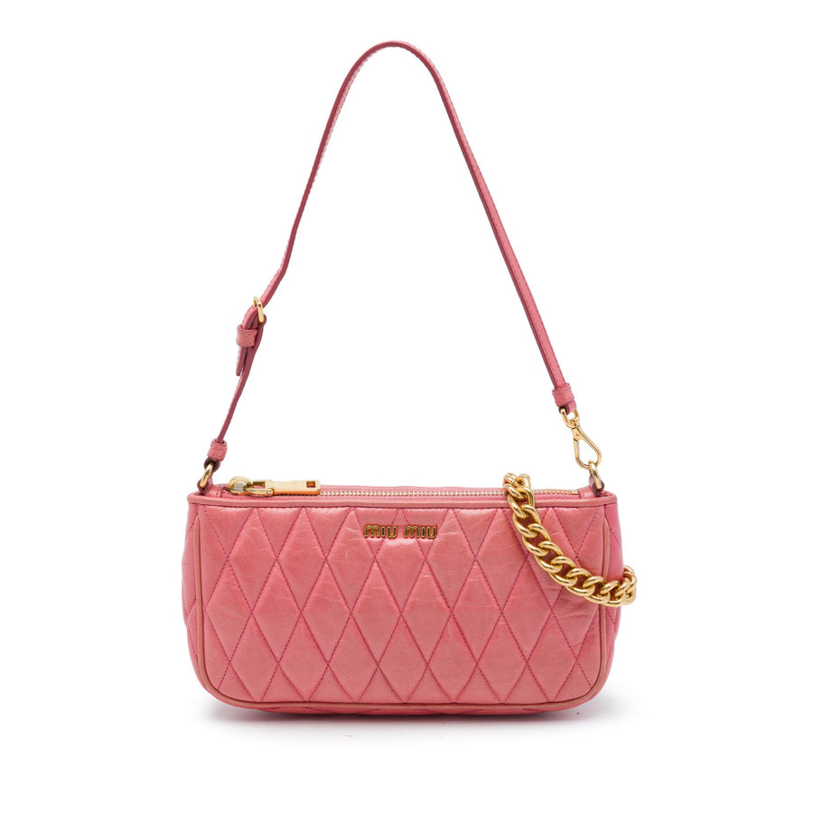 Miu Matelasse Nappa Chain
