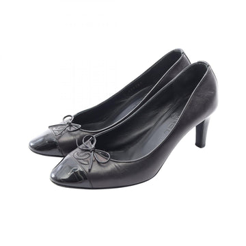 Chanel Coco Mark Pumps Shoes Leather