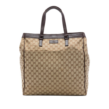 Gucci Gg Canvas Tote Pre-Loved Beige