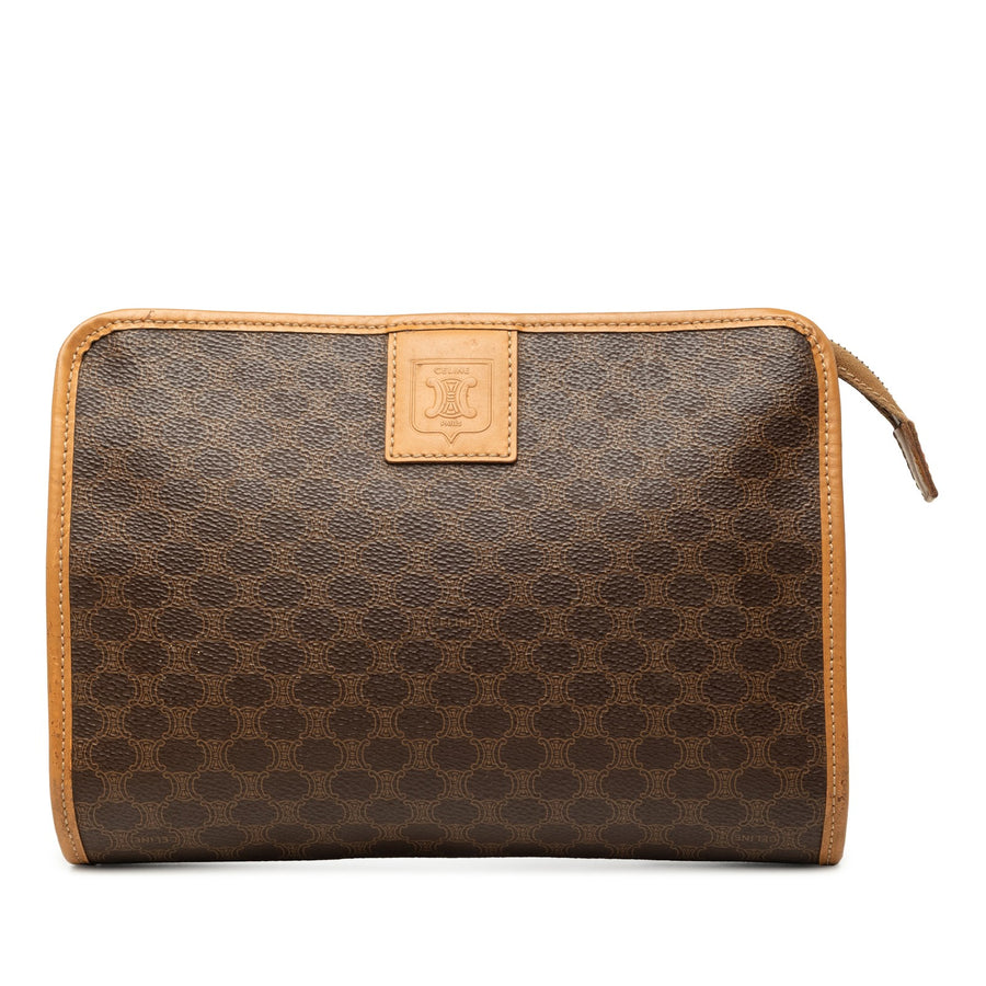 Celine Macadam Coated Canvas Clutch Pre-