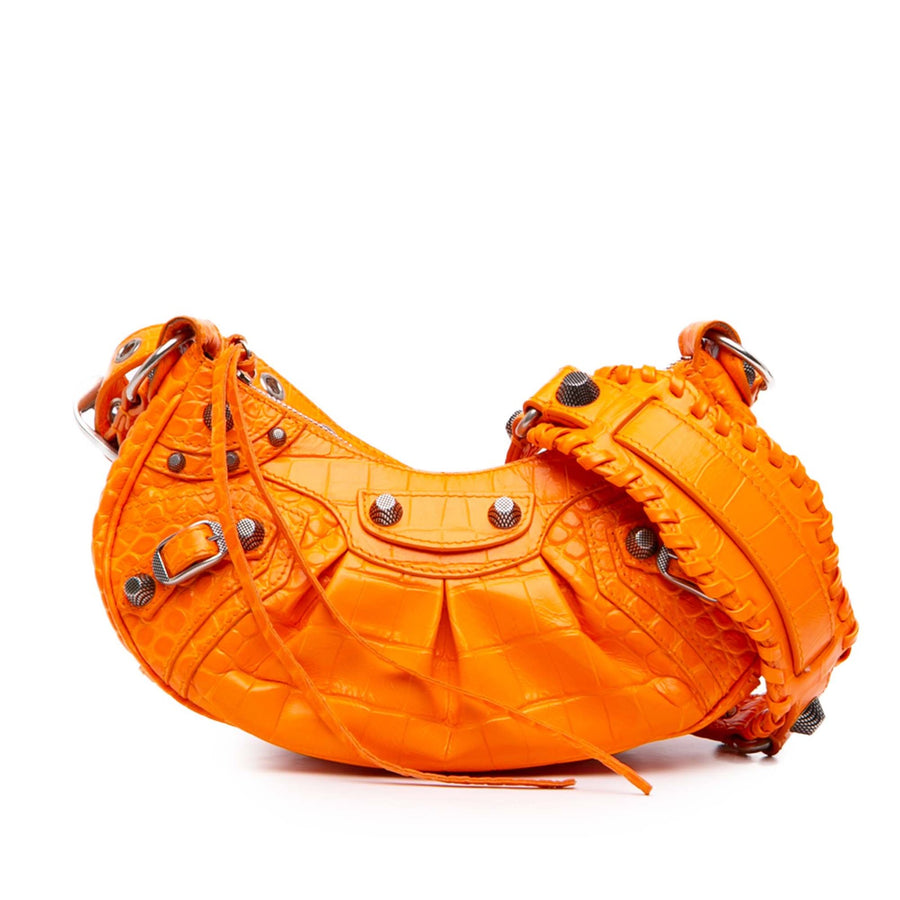 Balenciaga Croc Embossed Leather