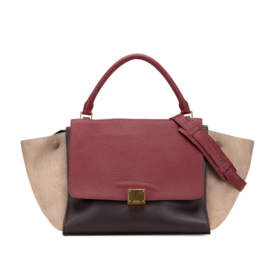 Celine Medium Tricolor Leather Trapeze