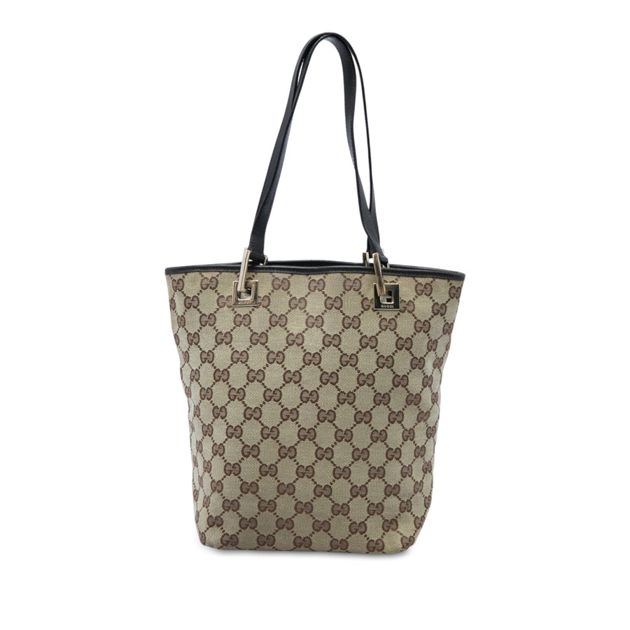 Gucci Gg Canvas Tote Pre-Loved Beige