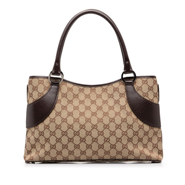 Gucci Gg Canvas Tote Pre-Loved Beige